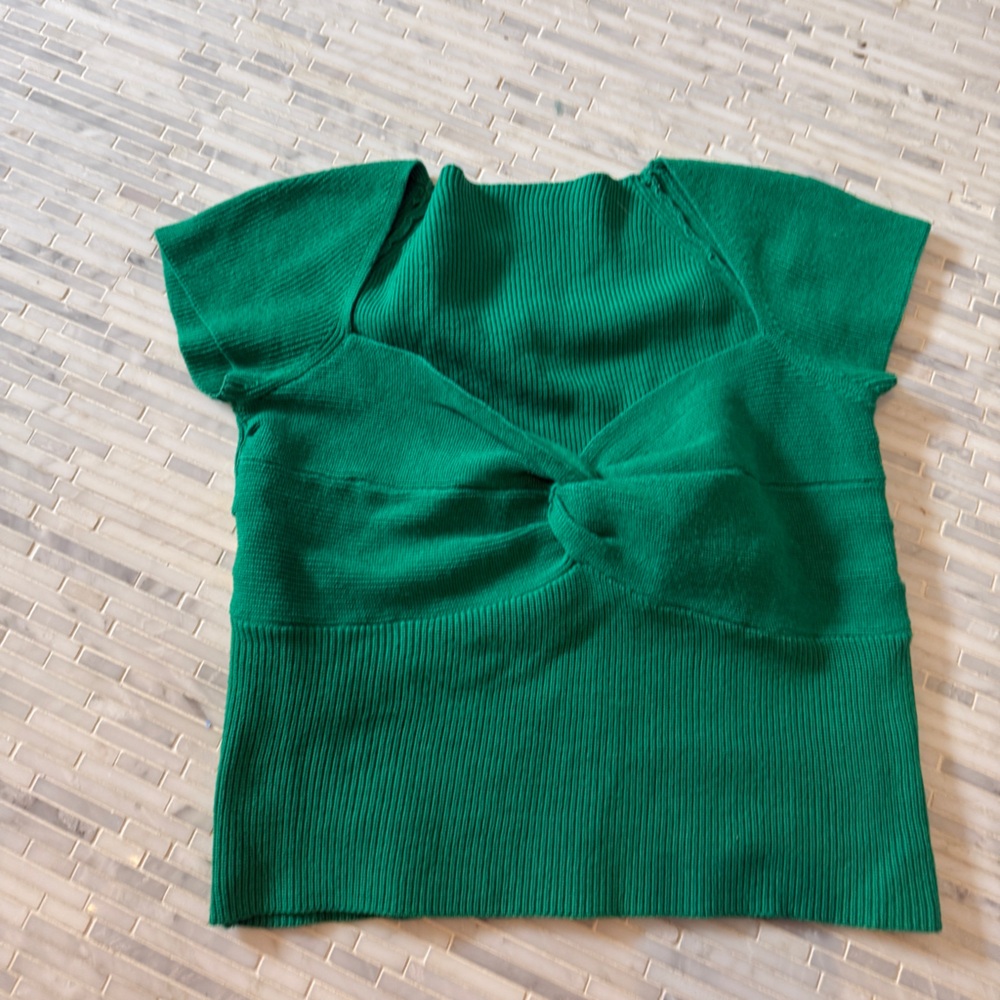 Green Women's Knitted Top